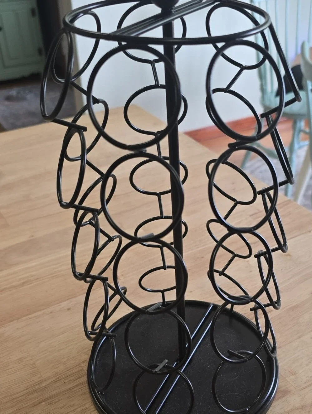 Black Metal Rotating K-cup Holder.